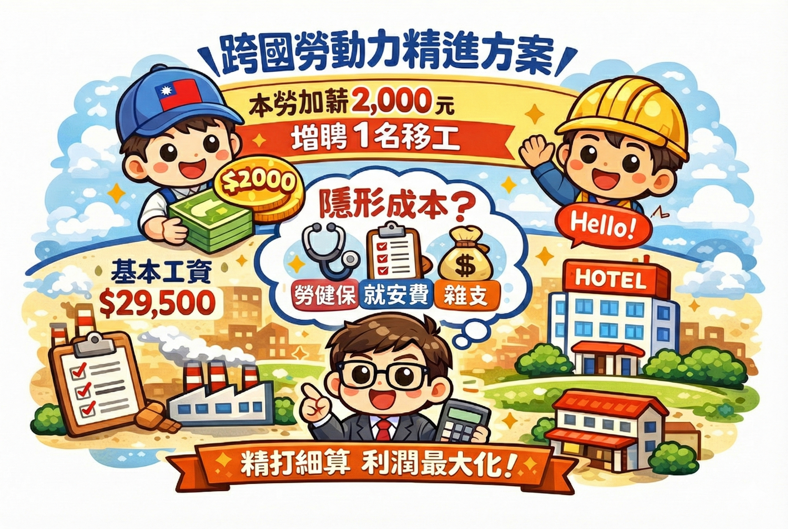 製造業缺工解方：勞動部推動「加薪換額度」新制，企業幫本勞加薪 2,000 元可增聘移工