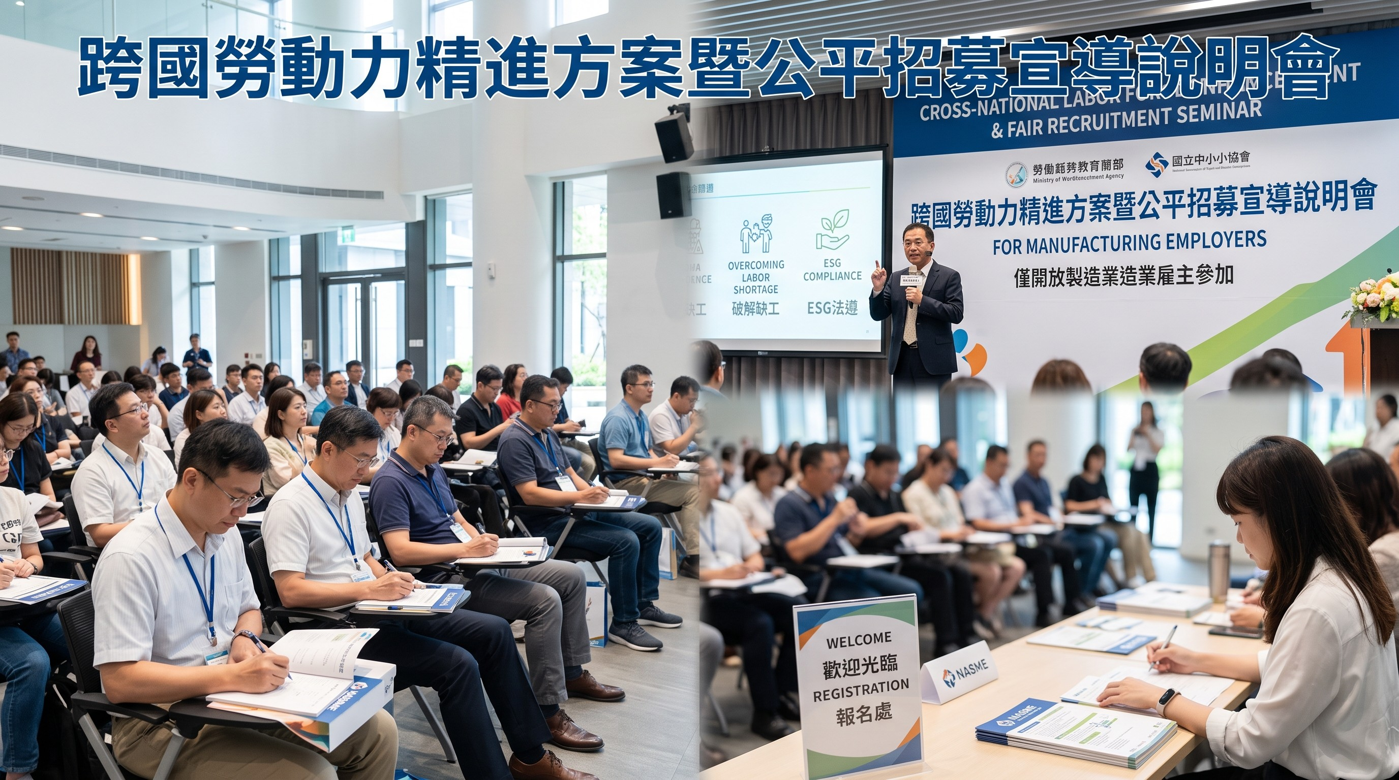 破解缺工與ESG查核危機!勞動部推「跨國勞動力精進方案」 8月辦新北、台北場次說明會